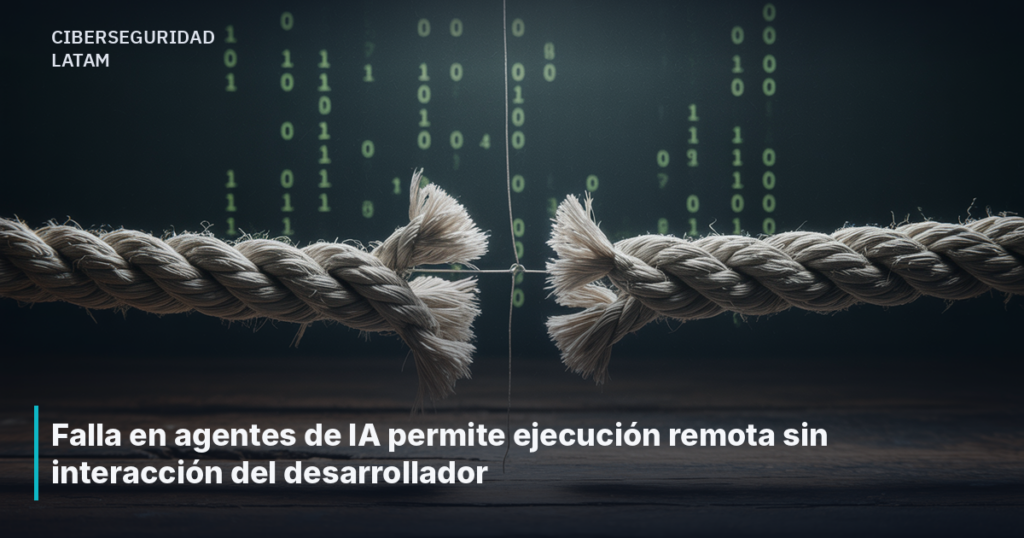 Falla en agentes de IA permite ejecución remota sin interacción del desarrollador