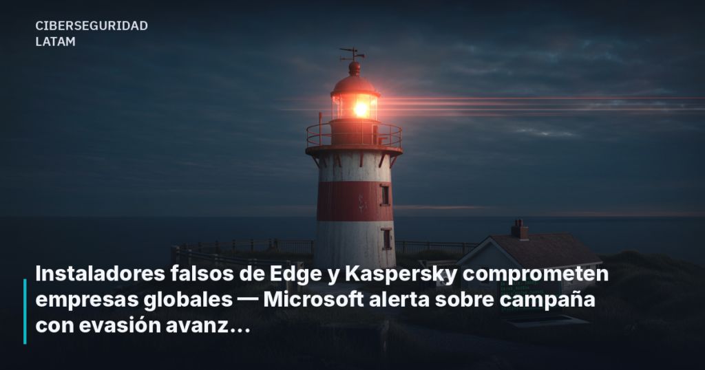 Instaladores falsos de Edge y Kaspersky comprometen empresas globales — Microsoft alerta sobre campaña con evasión avanzada