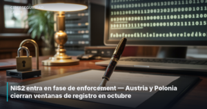 NIS2 entra en fase de enforcement — Austria y Polonia cierran ventanas de registro en octubre
