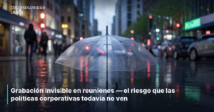 Grabación invisible en reuniones — el riesgo que las políticas corporativas todavía no ven
