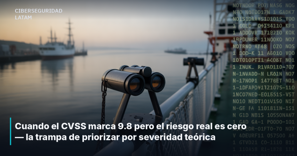 Cuando el CVSS marca 9.8 pero el riesgo real es cero — la trampa de priorizar por severidad teórica